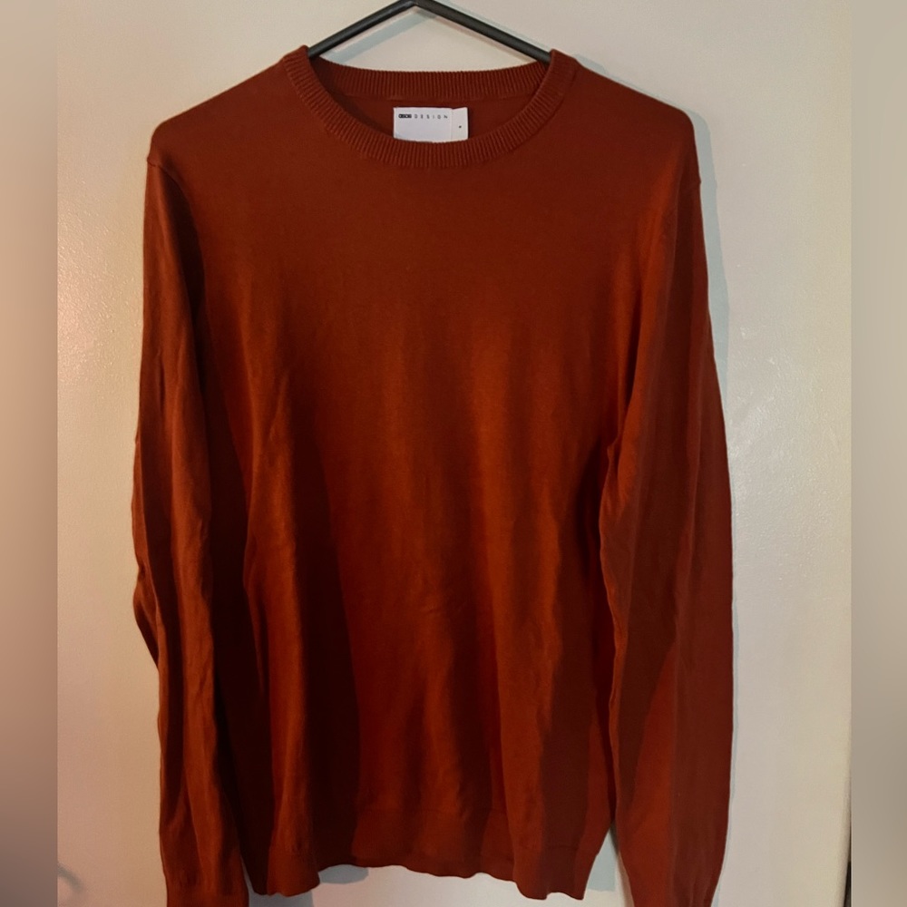 Burnt orange crewneck sweater